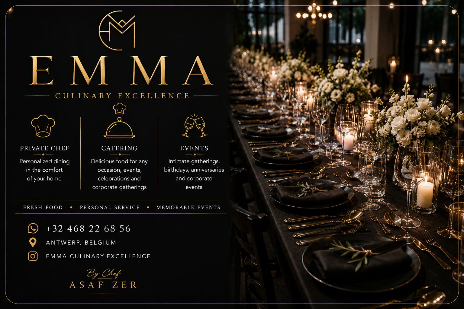 Emma Culinary Excellence — Private Chef, Catering & Events by Chef Asaf Zer